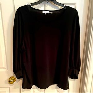 Calvin Klein 1X black suit blouse - 3/4 sleeve